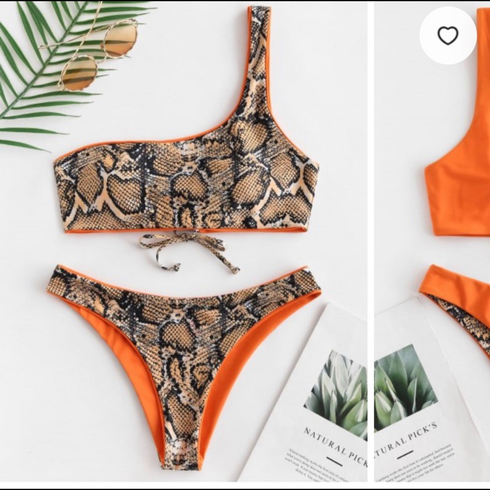 Zaful Snakeskin Bikini